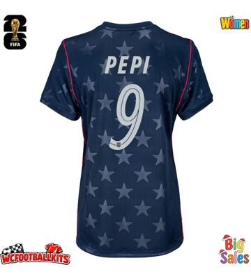 United States Ricardo Pepi #9 Replica Away Stadium Shirt for Women World Cup 2026 Short Sleeve